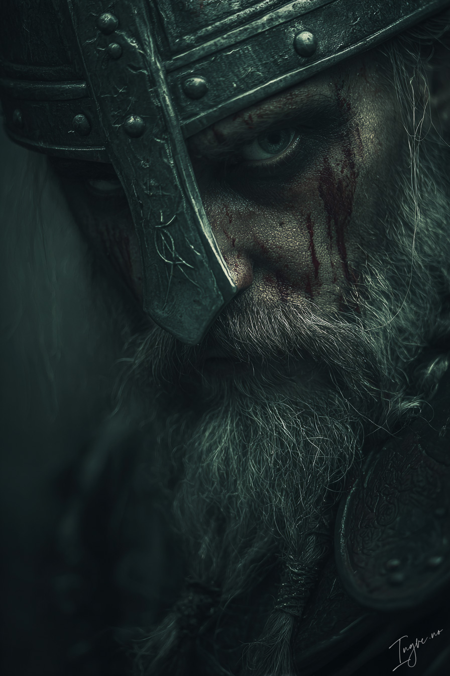 Battle worn Viking warlord with deep scars across face one ey b4ff3103 2ca3 4cd8 a89d 523b7adae69b 2