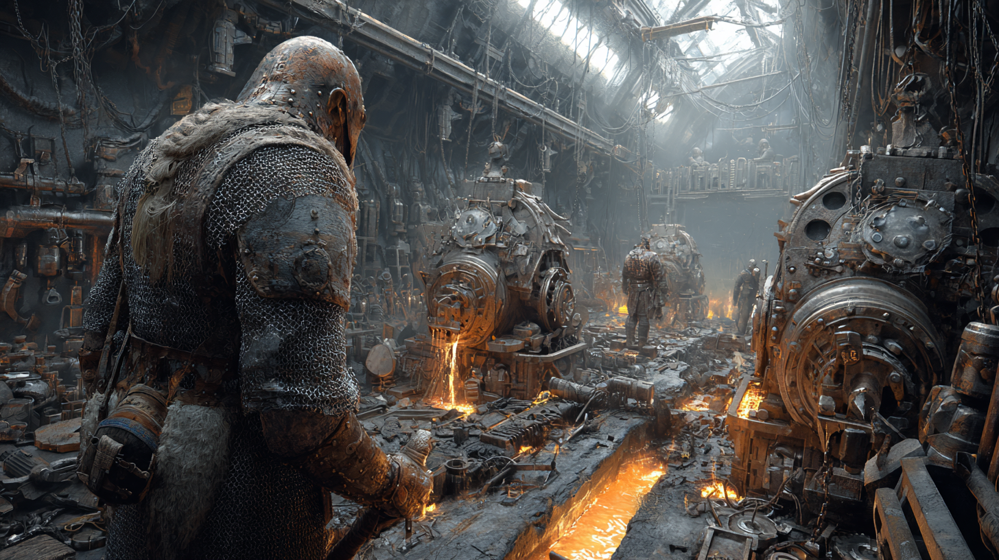 Viking armor workshop inside a mountain filled with molten me eacf1dc3 294f 4bf9 afdf 946a03dadf9a 3