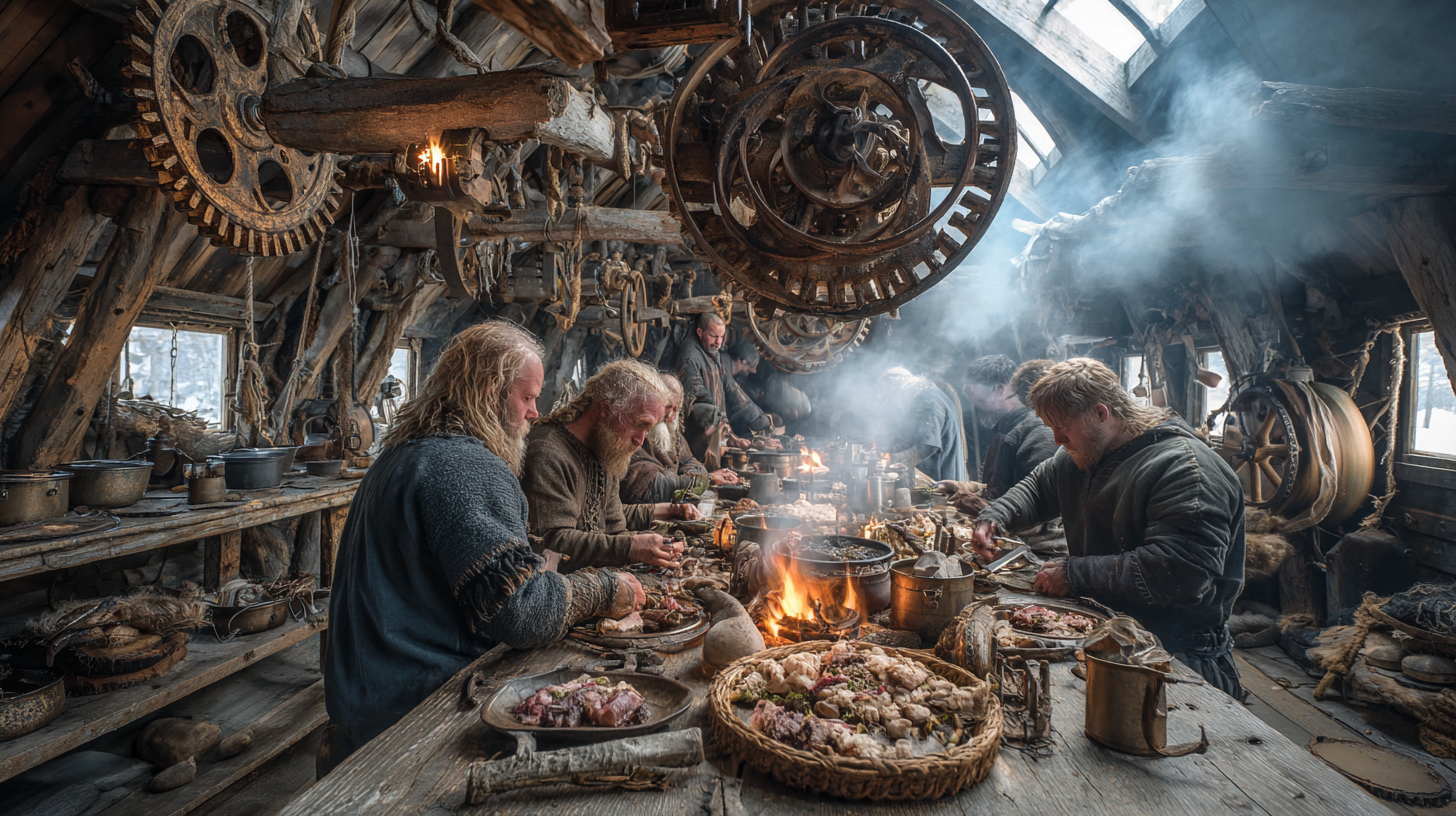 Viking longhouse powered by steam engines pipes running throu 0c5b1ec9 8c3d 44be 96ab 132f7b922c63 3