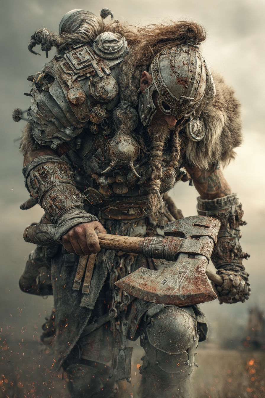 Viking warrior with an impossibly large axe powered by gears 57677338 65c0 493b aeb9 7a29ad9deef3 2