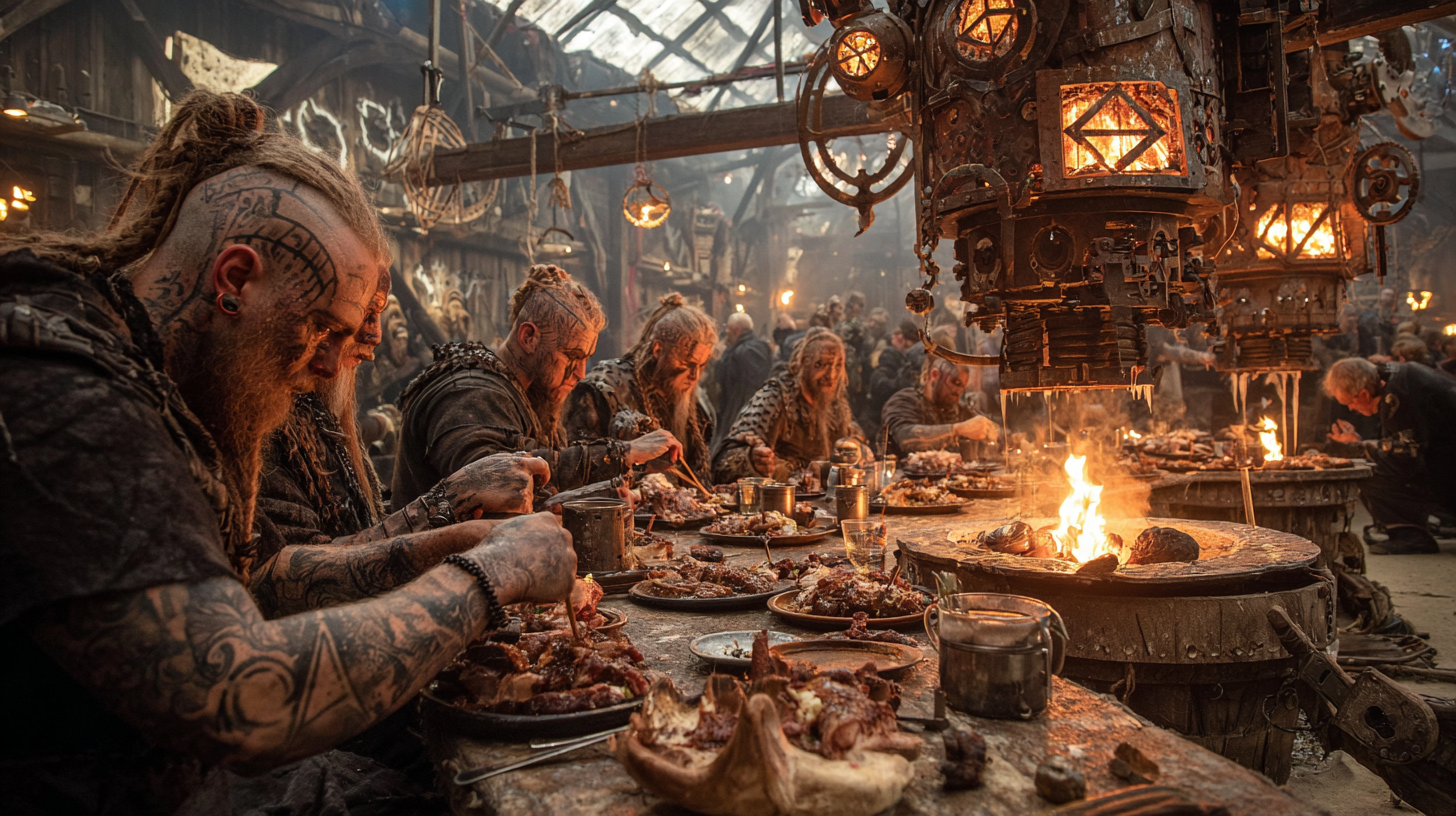 Over the top Viking celebration inside a steampunk longhouse 47ddcca6 a2de 4c65 9c39 712d67dd24f5 1