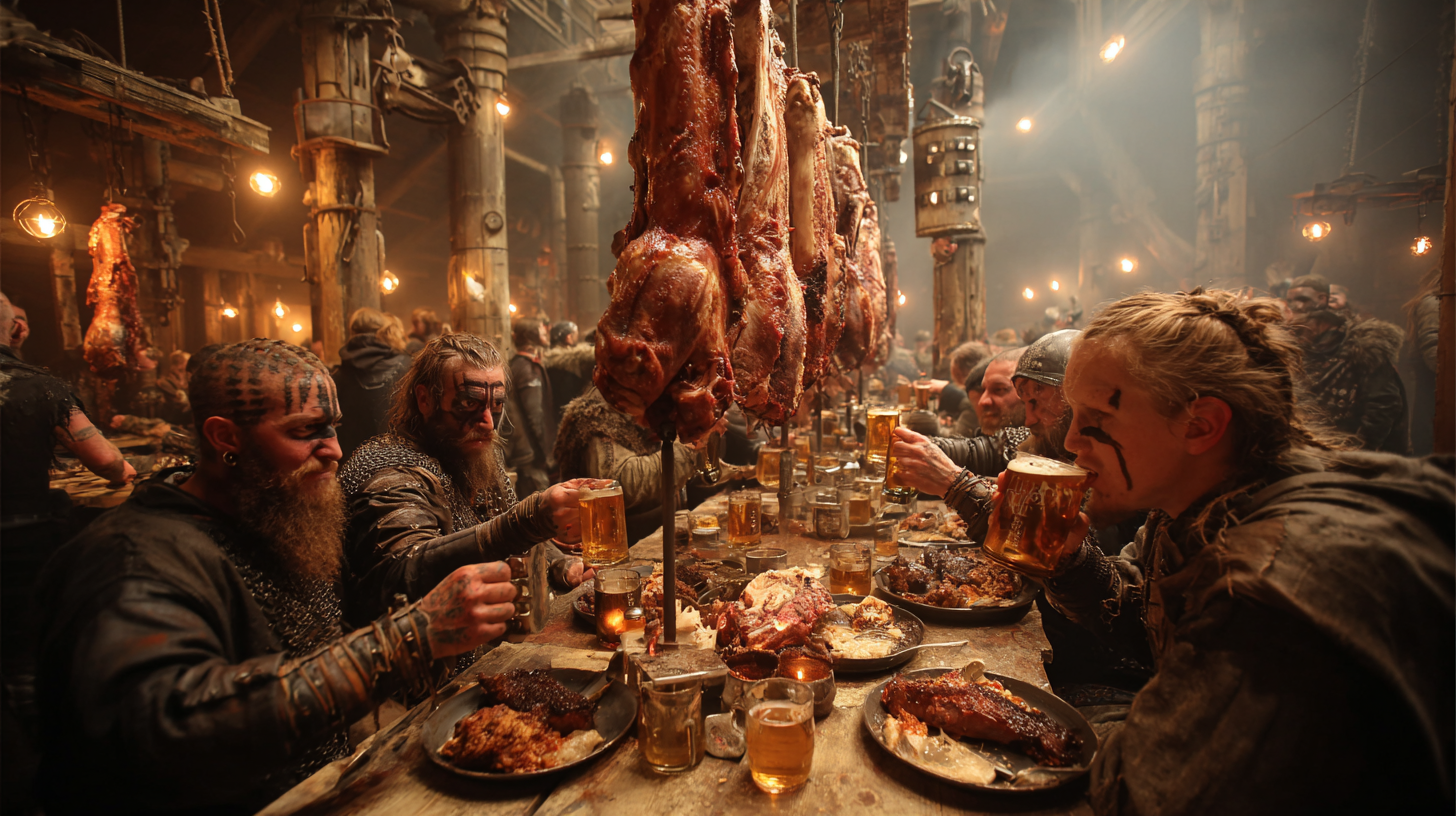 Over the top Viking celebration inside a steampunk longhouse 47ddcca6 a2de 4c65 9c39 712d67dd24f5 3